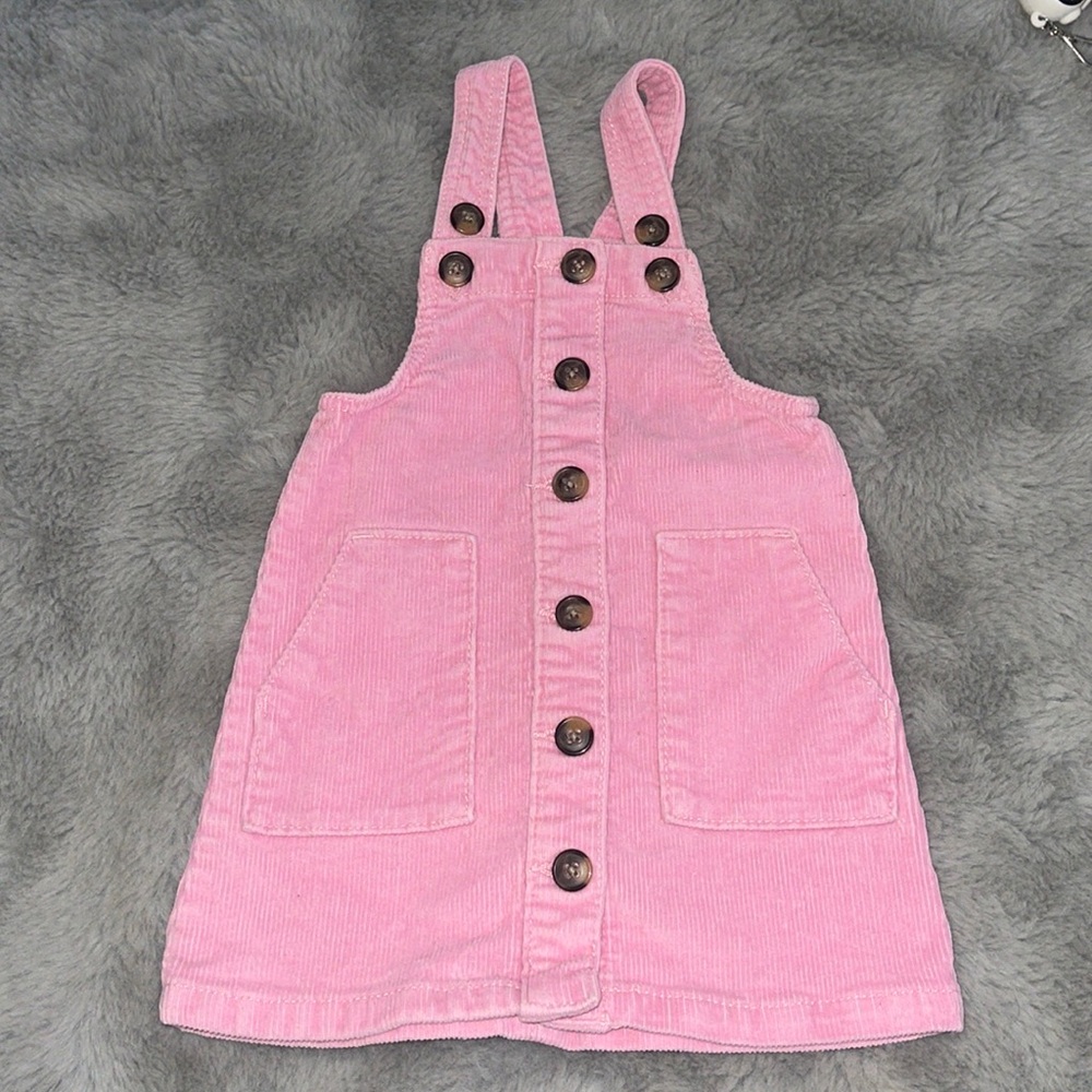 🌈 Wonder Nation Toddler Overall Dress Sz 2T Corduroy Pink